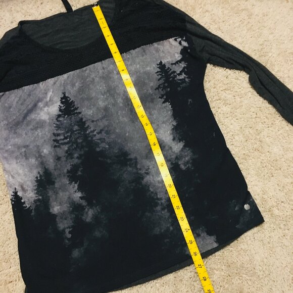 Soyaconcept Watercolour Forest Print Long Sleeve Crochet Collar Jersey T… - Picture 15 of 16